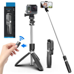 Selfie Stick, 40 inch Extendable Selfie Stick Tripod,Phone Tripod with Wireless Remote Shutter, Group Selfies/Live Streaming/Video Recording Compatible with All Cellphones