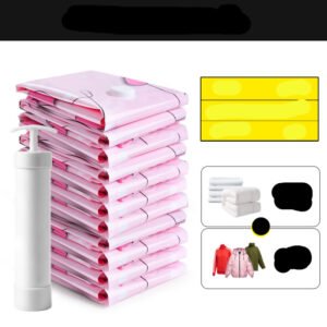 Vacuum compression bag, Travel Compression Bags Vacuum Packing, Roll Up Travel Space Saver Bags for Luggage, Cruise Ship Essentials