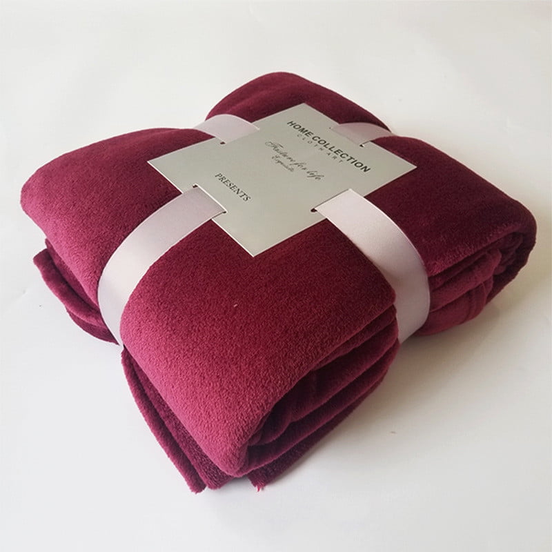 Pure Color Fleece Blanket, Travel Blanket, Fleece Throw Blanket for Couch - Lightweight Plush Fuzzy Cozy Soft Blankets and Throws for Sofa, Travel - Image 2