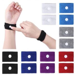Nausea Bracelet, Pair Motion Sickness Wristband, Morning Sickness Relief for Pregnant Women Sea Sickness Wristbands, Acupressure Wrist Bands Anti Nausea Bracelet for Car, Sea, Flying Travel Sickness