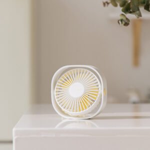 Small Personal USB Desk Fan,3 Speeds Portable Desktop Table Cooling Fan Powered by USB, Strong Wind, Quiet Operation, for Home Office Car Outdoor Travel