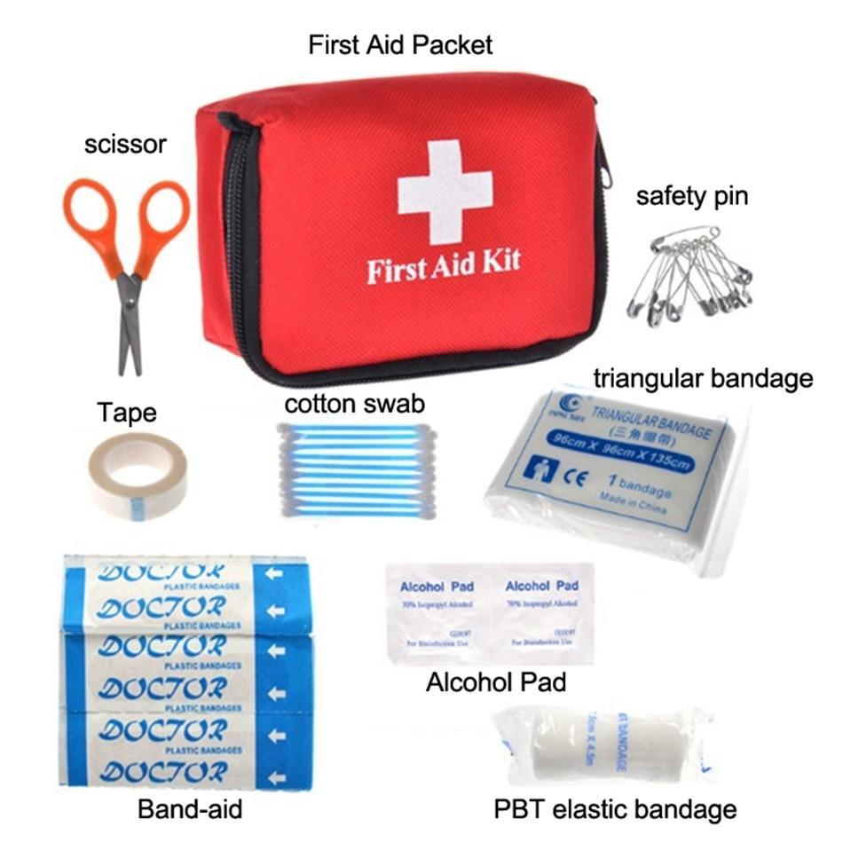 Mini First Aid Kit, Small First Aid Kit - Includes, Scissors, Bandage for Travel, Home, Office, Vehicle, Camping, Workplace & Outdoor