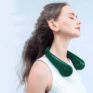Neck Fan, Portable Bladeless Personal Fans Rechargeable Battery, Small Hands Free Hanging Cooling USB Fan, 3 speeds wind, Free Adjustment , Wearable for Weeding Camping Sports Outdoor