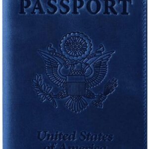 Passport Holder Travel Bag, Passport and Vaccine Card Holder Combo, Slim Travel Accessories Passport Wallet for Women Men, Leather Passport Cover Protector with Waterproof Vaccine Card Slot